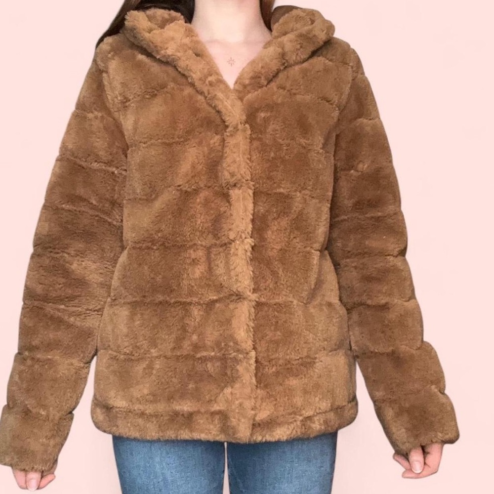 Christian Siriano Brown Teddy Jacket